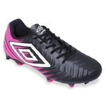 Chuteira Campo Umbro Fifty V - Adulto PRETO/ROSA