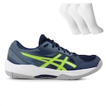 Tênis Asics Gel Task 3 + 3 Pares de Meias - Masculino AZUL ESC/VERDE