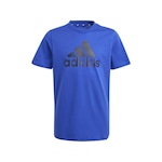 Camiseta Infantil adidas Manga Curta Big Logo AZUL/PRETO