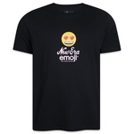 Camiseta New Era Emoji Amor - Masculina PRETO