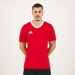 Camiseta Masculina adidas Manga Curta Team 22 VERMELHO