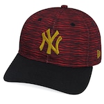 Boné Aba Curva New Era 9Twenty MLB Golden Culture New York Yankees Fullprint - Strapback - Adulto VERMELHO