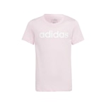 Camiseta adidas Infantil Logo Linear ROSA CLARO