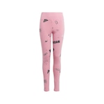 Calça Legging adidas Brand Love - Infantil ROSA/PRETO