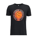 Camiseta Under Armour Basquete Icon Ss - Infantil PRETO