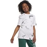 Camiseta adidas Brand Love - Infantil BRANCO/PRETO