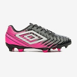 Chuteira de Campo Umbro Fifty V - Adulto PRETO/ROSA