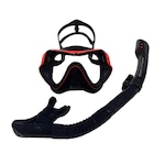 Kit de Mergulho Gold Sports Diver Pro Silicone Ultra VERMELHO