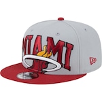 Boné Aba Reta New Era 9Fifty Miami Heat Nba Tip-Off 2023 - Snapback - Adulto CINZA