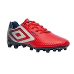 Chuteira Campo Umbro Warskin - Adulto VERMELHO/AZUL ESC