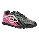 Chuteira Society Umbro Fifity V - Adulto PRETO/ROSA