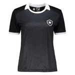 Camiseta do Botafogo Braziline Chalkboard - Feminina PRETO