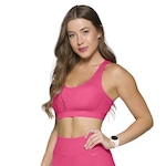 Top Fitness Selene Canelado sem Costura - Feminino ROSA