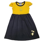 Vestido Criciúma Torcida Baby Canelado 274C - Infantil AMARELO CLA/PRETO