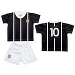 Kit Uniforme do Figueirense Torcida Baby Bebê 031SS - Infantil PRETO/BRANCO