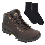 Bota Adventure Bull Terrier Valmet + Par de Meia - Masculina MARROM ESCURO