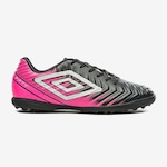 Chuteira Society Umbro Fifty V - Adulto PRETO/ROSA