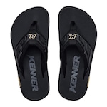 Chinelo Kenner Kivah Full Force Nova - Unissex PRETO/OURO