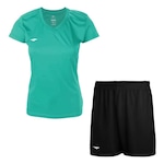 Kit Penalty X: Camiseta + Calção - Feminino PRETO/VERDE