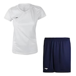 Kit Penalty X: Camiseta + Calção - Feminino BRANCO/AZUL ESC