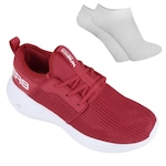 Kit Tênis Skechers Go Run Fast Valor + Par de Meia - Feminino VERMELHO