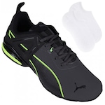 Kit Tênis Puma Haste Sl - Masculino + Par de Meia PRETO/VERDE