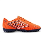 Chuteira Society Umbro Arcade - Adulto LARANJA/BRANCO