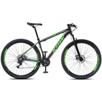 Bicicleta Aro 29 Krw Alumínio Tz Freio A Disco - Shimano - 21 Marchas PRETO/VERDE