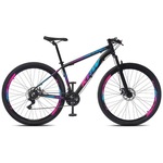 Bicicleta Aro 29 Krw Alumínio Tz Freio A Disco - Shimano - 21 Marchas PRETO/ROSA