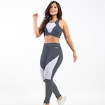 Conjunto Viére Zero Transparencia: Top Fitness + Calça Legging - Feminino CINZA