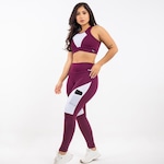 Conjunto Viére Zero Transparencia: Top Fitness + Calça Legging - Feminino VINHO