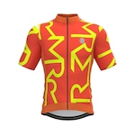 Camisa de Ciclismo Mauro Ribeiro Identité - Masculina Amarelo Cla/Vermelho