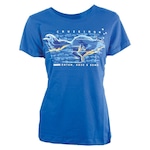 Camiseta do Cruzeiro Surf Center Baby Look Raposa - Feminina AZUL