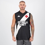 Camiseta Regata Kappa Vasco Basquete I 2023 - Masculina PRETO