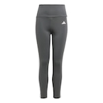 Calça Legging adidas Cintura Alta Essentials Aeroready 3-Stripes - Feminina CINZA