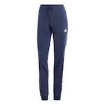 Calça adidas Malha Justa Afunilada Estampa Animal Essentials Três Listras - Feminina AZUL