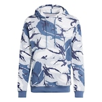 Blusão de Moletom com Cazpuz adidasBl Camo HD - Masculino AZUL