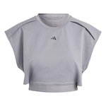 Camiseta Regata adidas Cropped Power Aeroready - Feminino CINZA