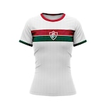 Camisa do Fluminense Baby Look Stencil Braziline - Feminina BRANCO