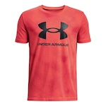 Camiseta Under Armour Sportstyle Logo Aop Ss - Infantil VERMELHO