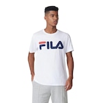 Camiseta Fila Letter Premium - Masculina BRANCO/AZUL ESC