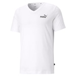 Camiseta Puma Ess V Neck - Masculina BRANCO/PRETO