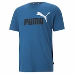 Camiseta Puma Ess 2 Col Logo - Masculina AZUL ESC/PRETO