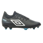 Chuteira de Campo Umbro Adamant Premier - Adulto PRETO/AZUL CLA