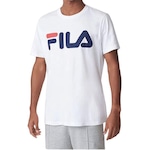 Camiseta Fila Letter Premium - Masculina BRANCO/AZUL ESC