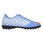 Chuteira Society Puma Tacto II - Adulto AZUL CLA/LARANJA