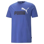 Camiseta Puma Ess+ 2 Logo - Masculina AZUL