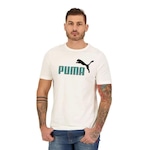 Camiseta Puma Ess 2 Logo - Masculina BRANCO/AZUL