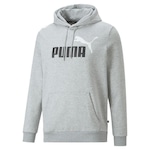 Blusão de Moletom Puma Ess Plus Big Logo - Masculino CINZA CLARO