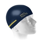 Touca de Natação Speedo Flat Neon - Adulto Azul Esc/Amarelo